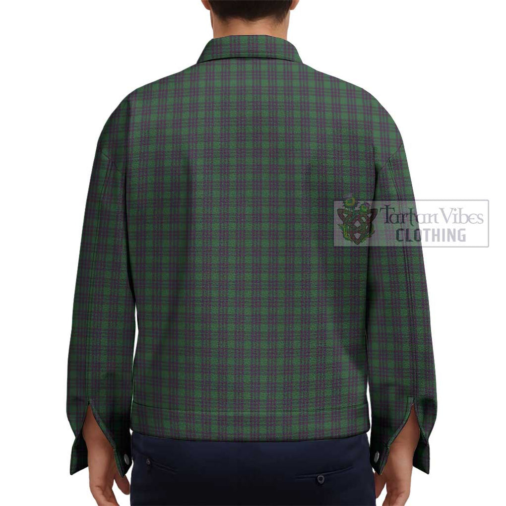 Elphinstone Tartan Unisex Lapel Cotton Jacket - Tartan Vibes Clothing