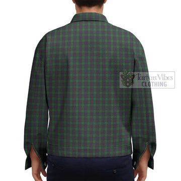 Elphinstone Tartan Unisex Lapel Cotton Jacket - Tartan Vibes Clothing