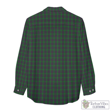Elphinstone Tartan Womens Casual Shirt with Family Crest