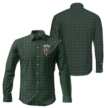 Elphinstone Tartan Long Sleeve Button Up Shirt with Family Crest