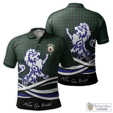 Elphinstone Tartan Polo Shirt with Alba Gu Brath Regal Lion Emblem