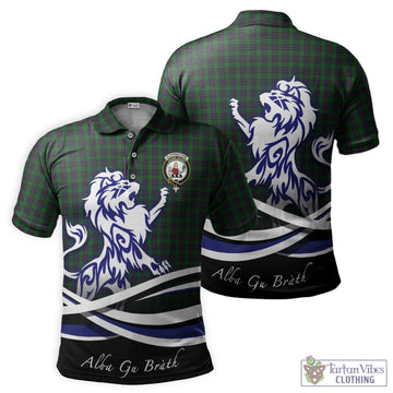 Elphinstone Tartan Polo Shirt with Alba Gu Brath Regal Lion Emblem - Tartan Vibes Clothing