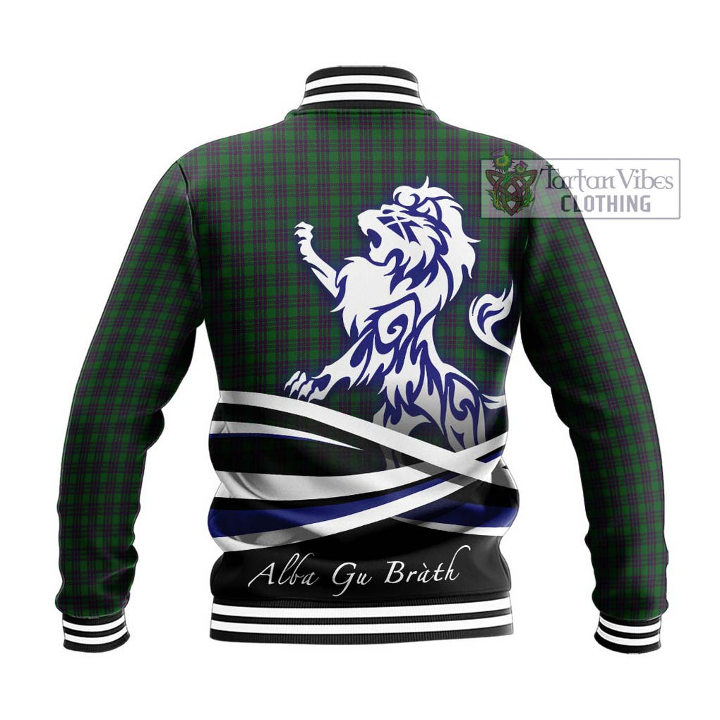 Elphinstone Tartan Baseball Jacket with Alba Gu Brath Regal Lion Emblem - Tartan Vibes Clothing