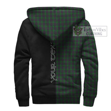 Elphinstone Tartan Sherpa Hoodie with Family Crest and Half Of Me Style - Tartan Vibes Clothing