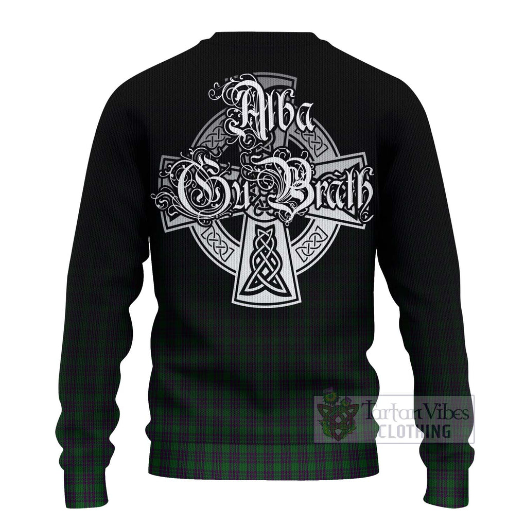 Elphinstone Tartan Ugly Sweater Featuring Alba Gu Brath Family Crest Celtic Inspired - Tartan Vibes Clothing