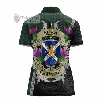 Elphinstone Tartan Family Crest Women's Polo Shirt Lion Rampant Royal Thistle Shield Celtic Inspired - Tartan Vibes Clothing