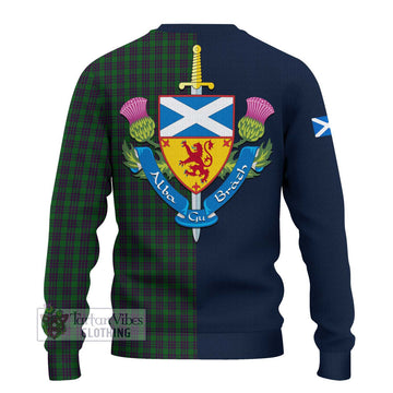 Elphinstone Tartan Ugly Sweater Alba with Scottish Lion Royal Arm Half Style - Tartan Vibes Clothing