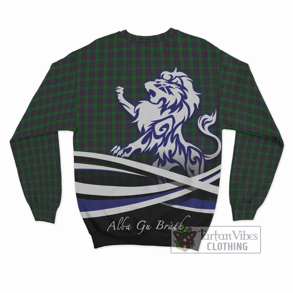 Elphinstone Tartan Sweatshirt with Alba Gu Brath Regal Lion Emblem - Tartan Vibes Clothing