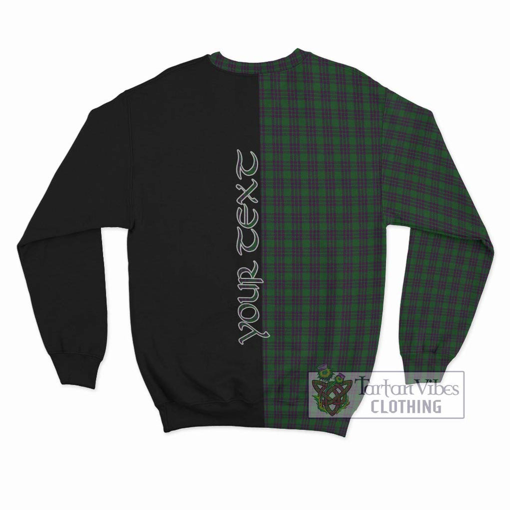 Elphinstone Tartan Sweatshirt with Family Crest and Half Of Me Style - Tartan Vibes Clothing