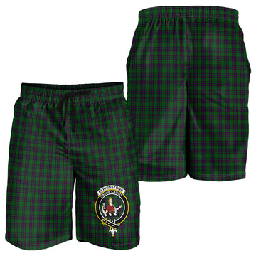 Elphinstone Tartan Mens Shorts with Family Crest - Tartan Vibes Clothing
