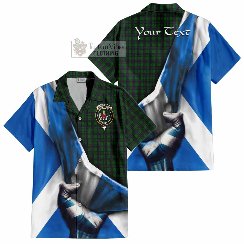 Elphinstone Tartan Hawaiian Shirt with Family Crest Scotland Patriotic Style - Tartan Vibes Clothing