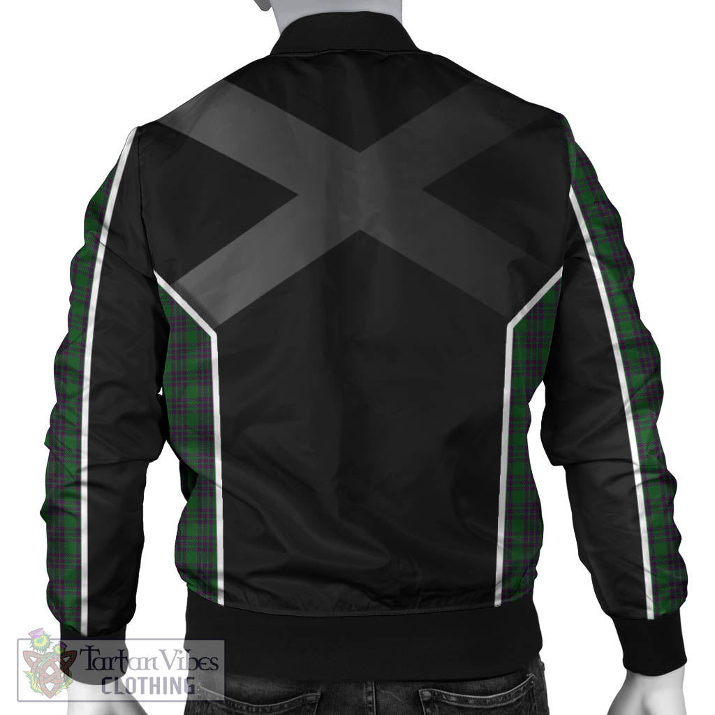 Elphinstone Tartan Bomber Jacket with Family Crest and Scottish Thistle Vibes Sport Style - Tartan Vibes Clothing