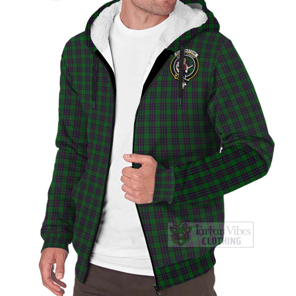 Elphinstone Tartan Sherpa Hoodie with Family Crest Celtic Skull Style Unisex - Tartan Vibes Clothing