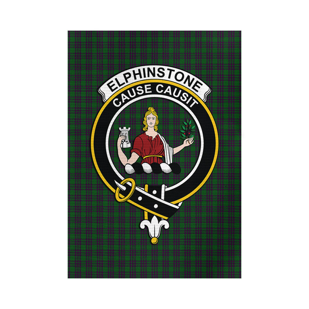elphinstone-tartan-flag-with-family-crest