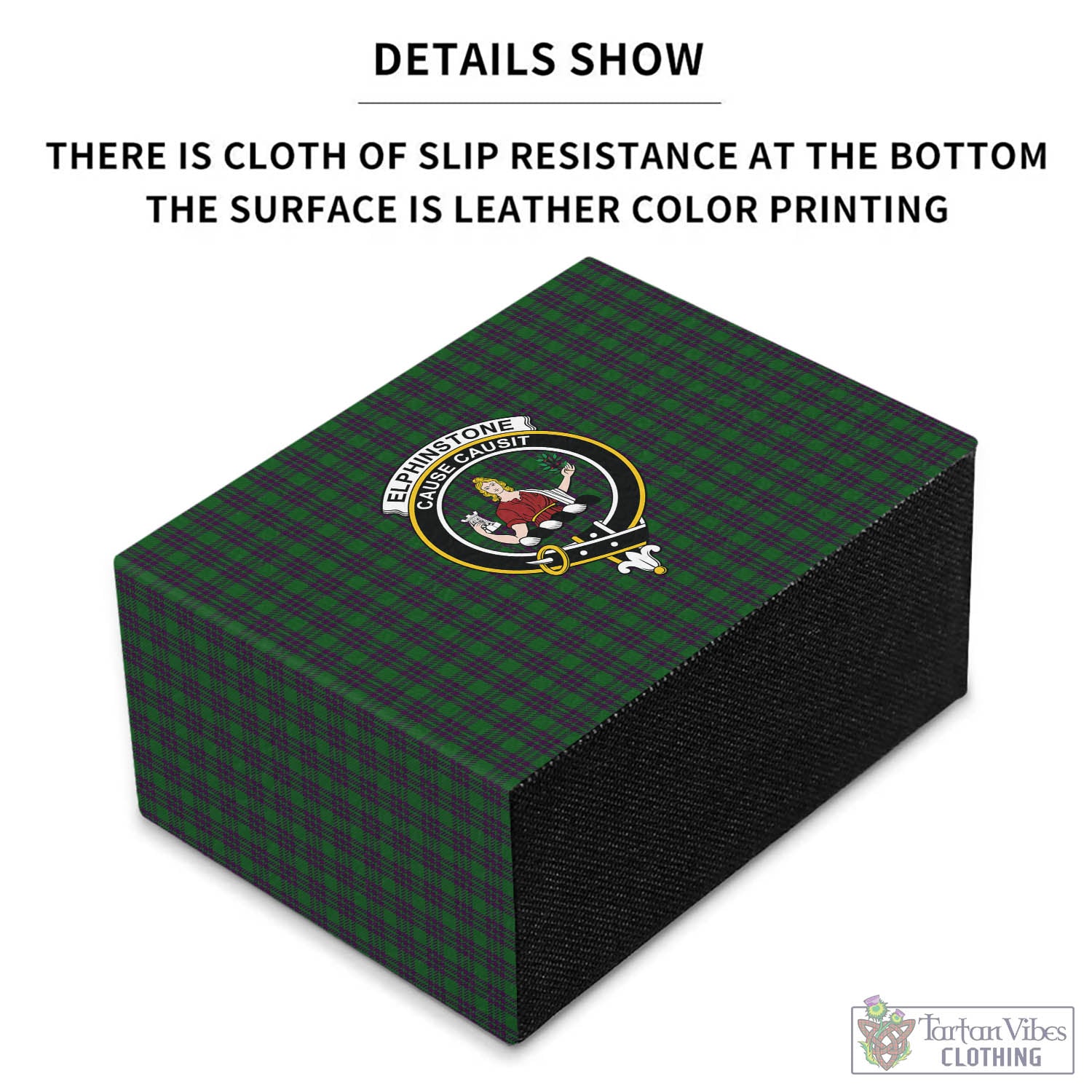 Elphinstone Tartan Pen Holder with Family Crest - Tartan Vibes Clothing