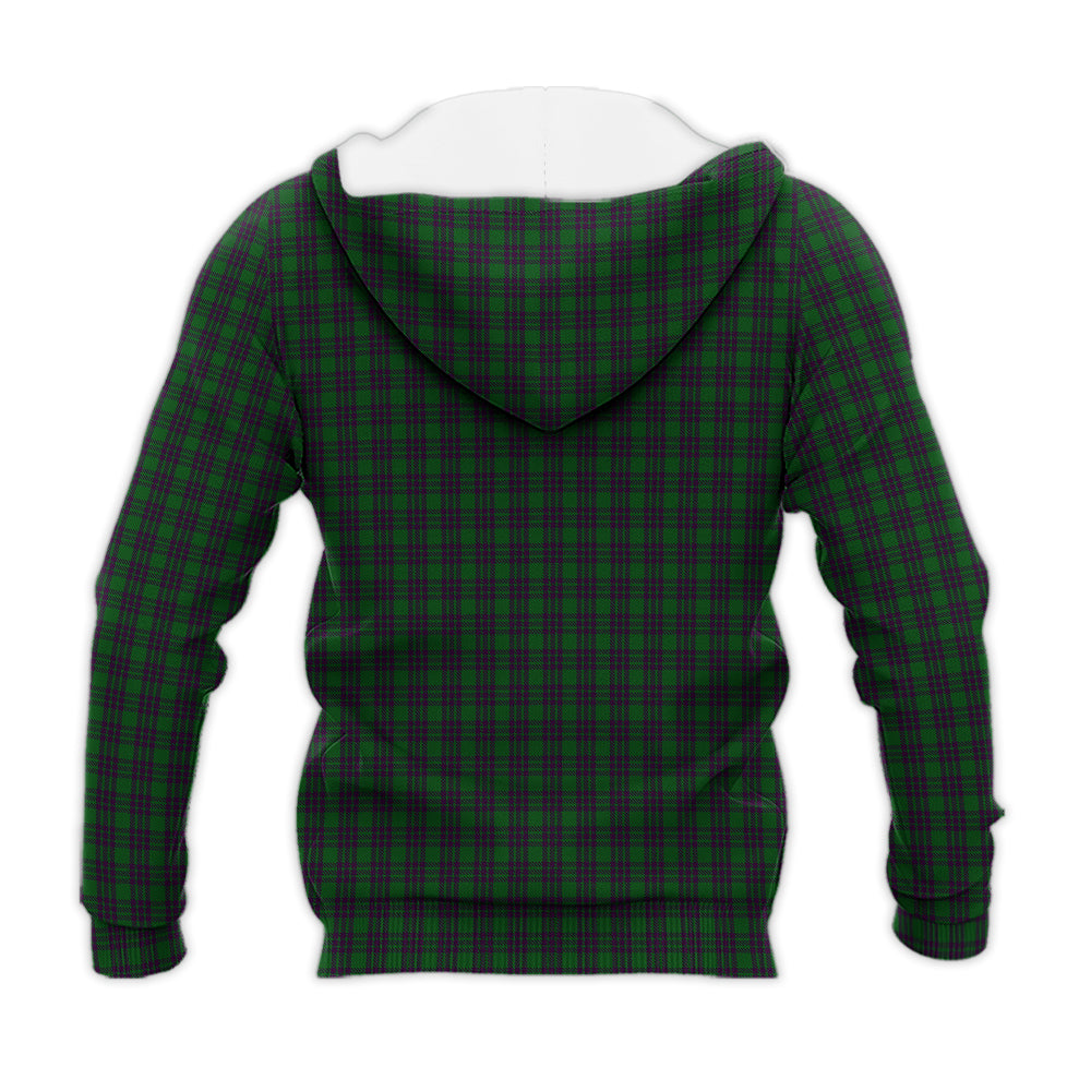 Elphinstone Tartan Knitted Hoodie with Family Crest - Tartan Vibes Clothing
