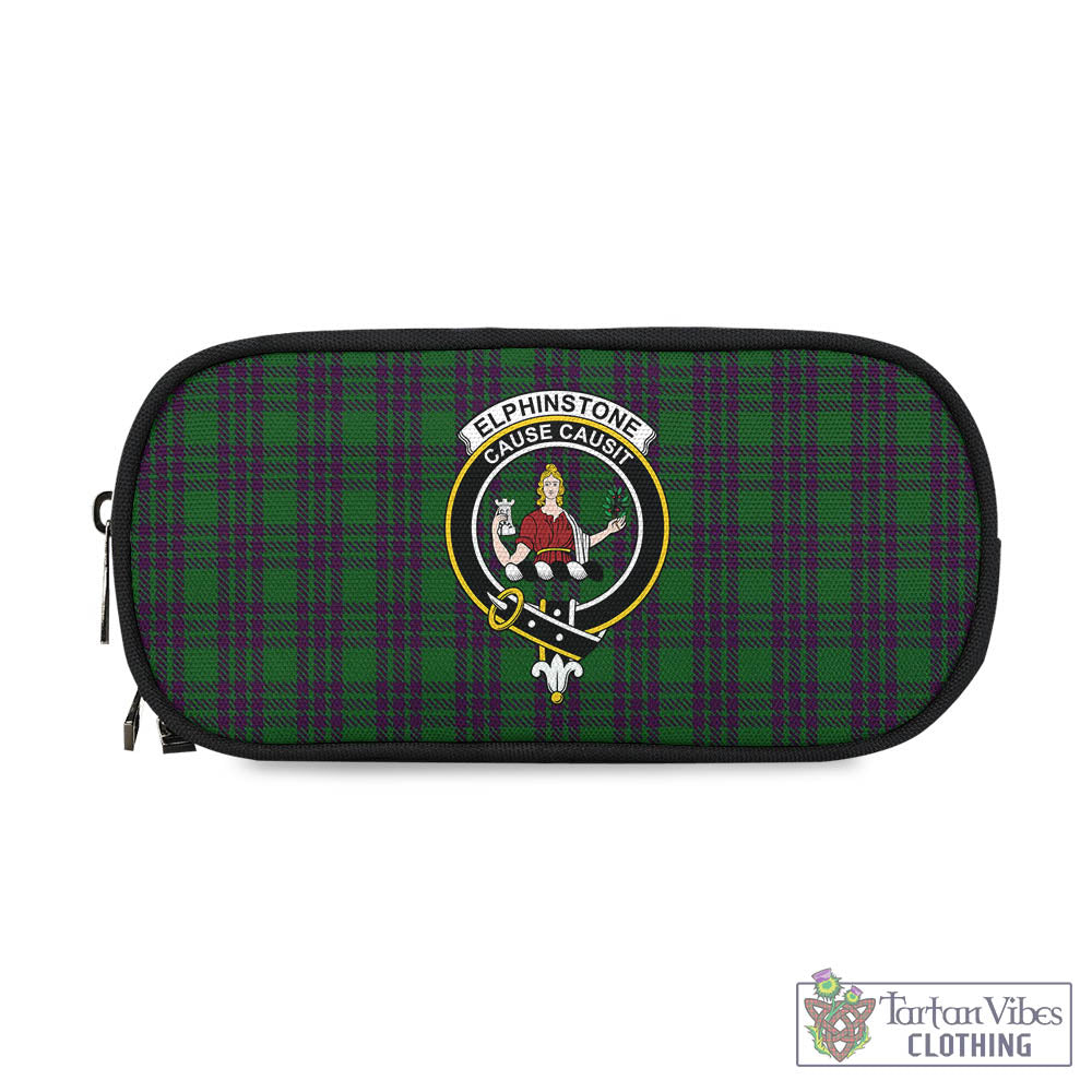 Elphinstone Tartan Pen and Pencil Case with Family Crest - Tartan Vibes Clothing