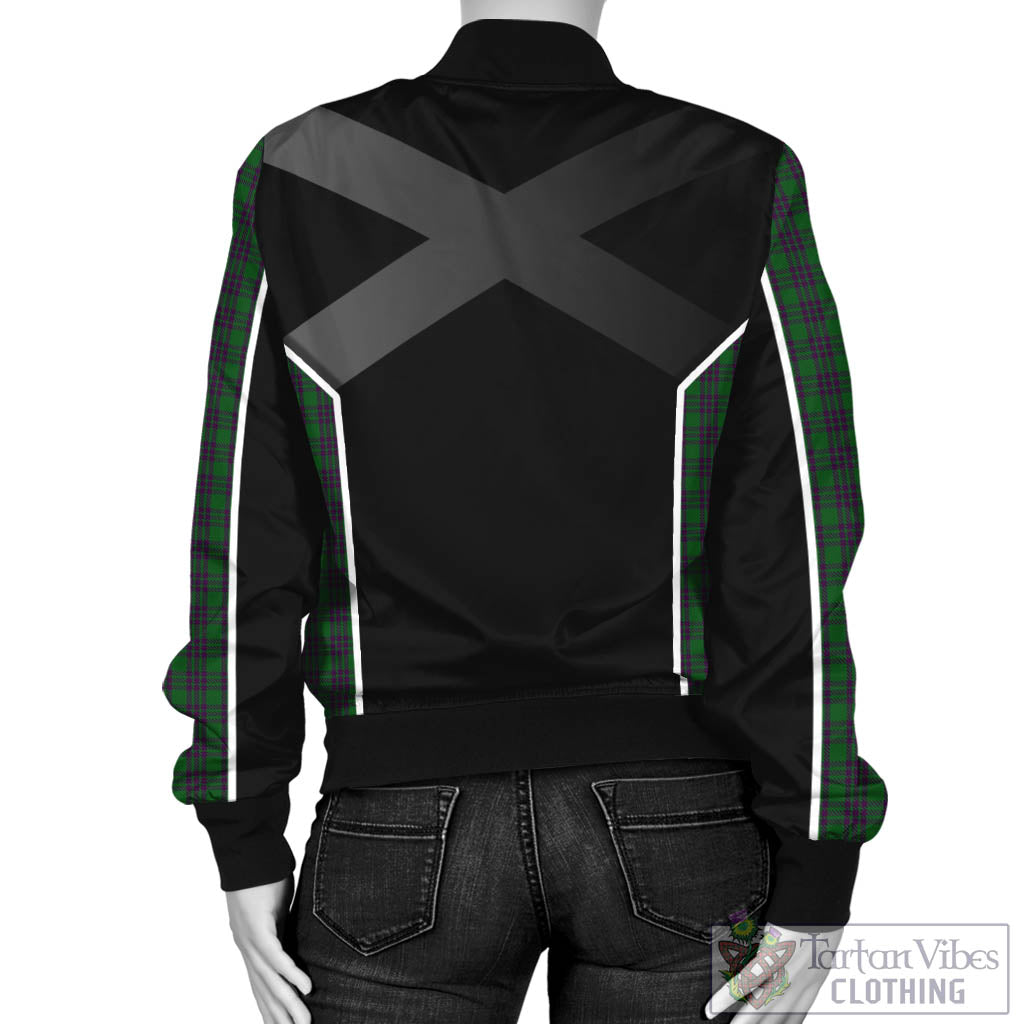 Elphinstone Tartan Bomber Jacket with Family Crest and Scottish Thistle Vibes Sport Style - Tartan Vibes Clothing