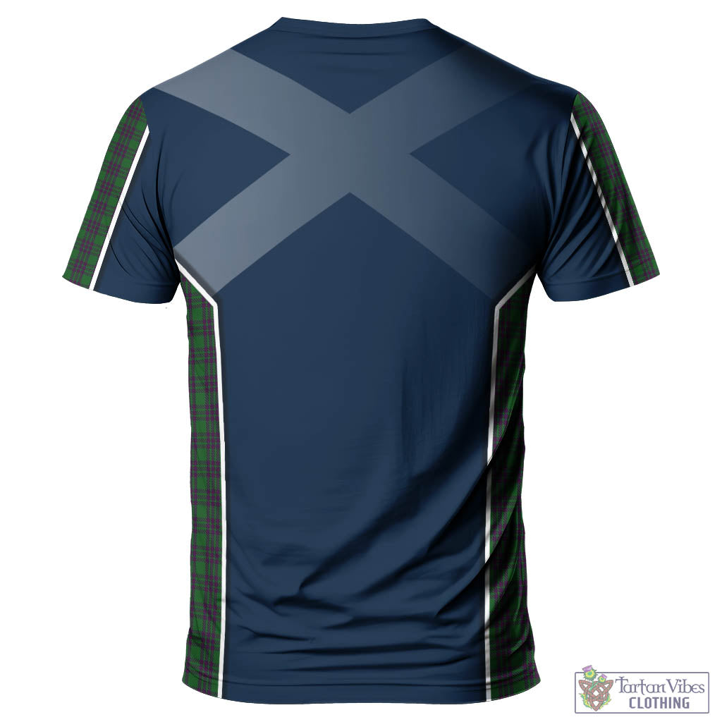 Tartan Vibes Clothing Elphinstone Tartan T-Shirt with Family Crest and Scottish Thistle Vibes Sport Style