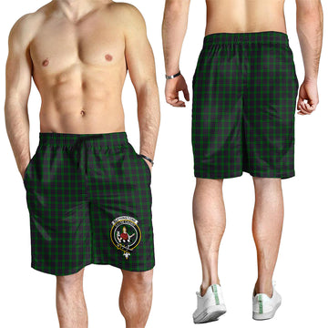Elphinstone Tartan Mens Shorts with Family Crest - Tartan Vibes Clothing