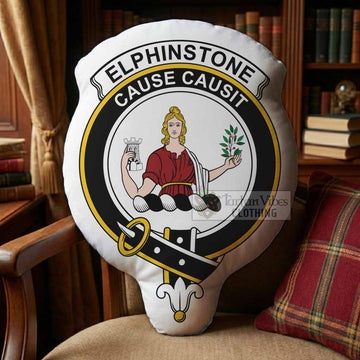 Elphinstone Clan Crest Shaped Throw Pillow, Scottish Clan Badge Decorative Pillow