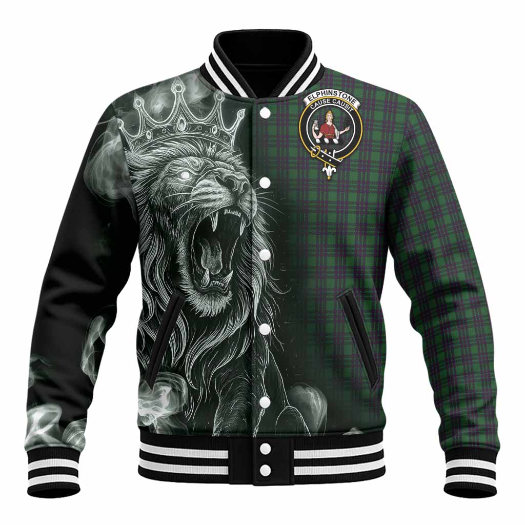 Elphinstone Tartan Baseball Jacket Roaring Lion Heritage