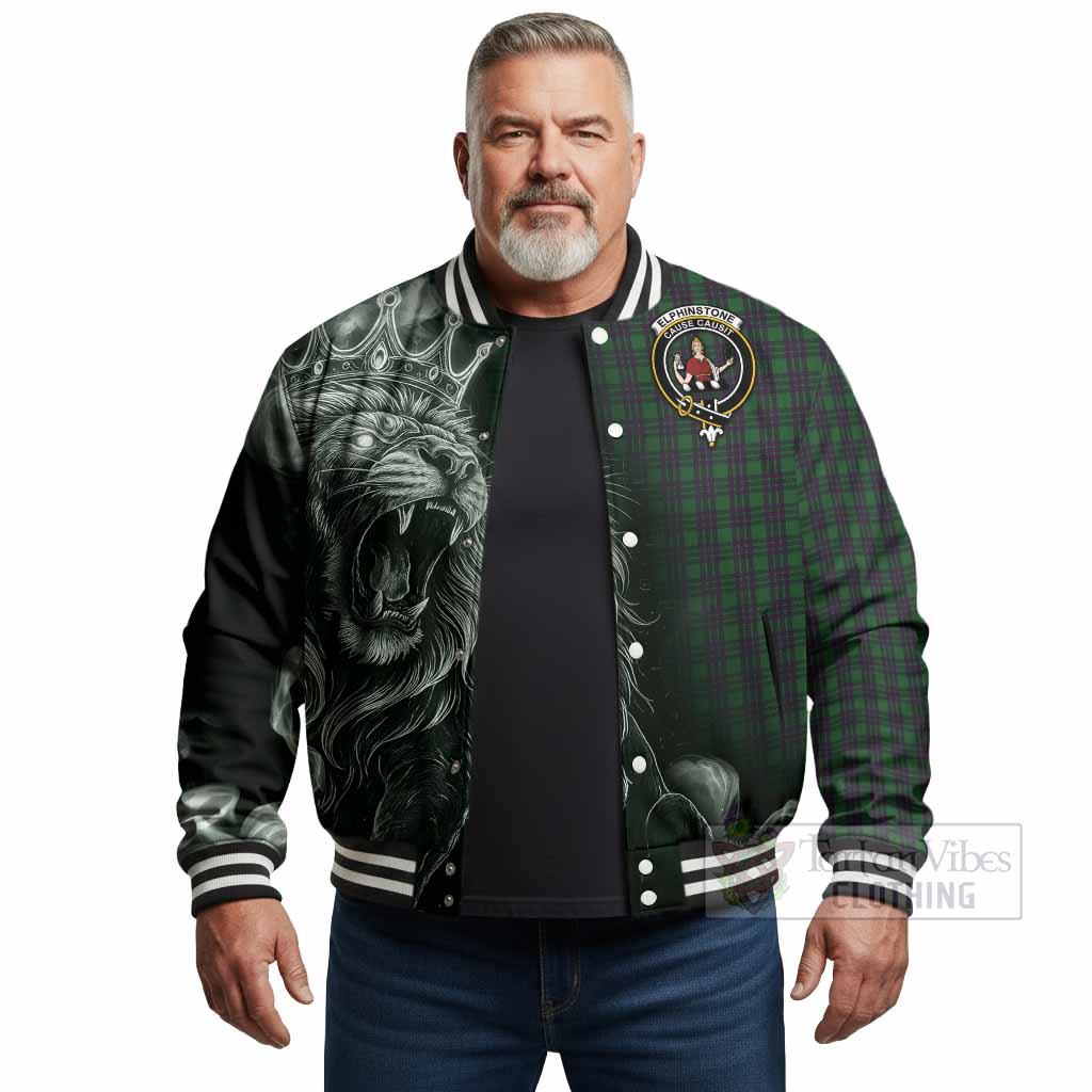 Elphinstone Tartan Baseball Jacket Roaring Lion Heritage