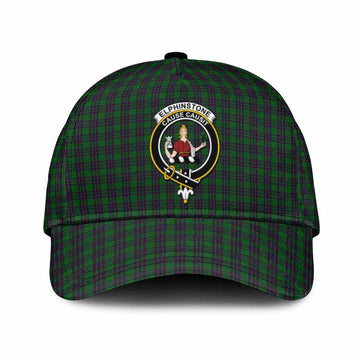 Elphinstone Tartan Classic Cap with Family Crest
