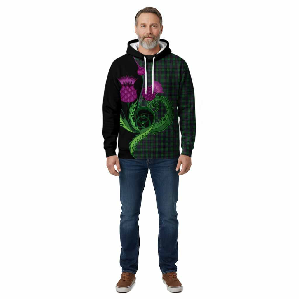 Elphinstone Tartan Cotton Hoodie Traditional Scottish Thistle