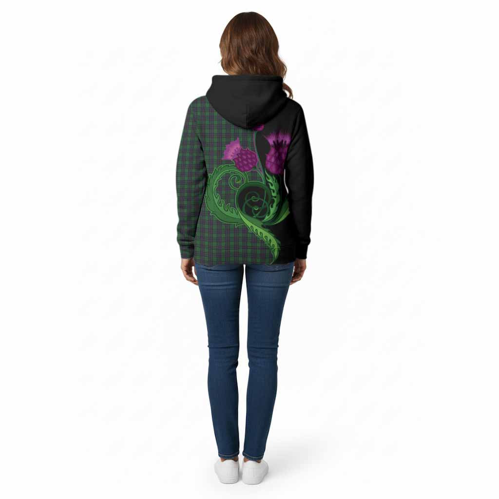Elphinstone Tartan Cotton Hoodie Traditional Scottish Thistle