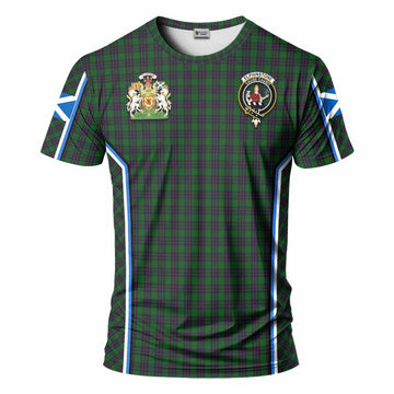 Elphinstone Tartan Crest T-shirt Scotland Coat of Arm Flag Style