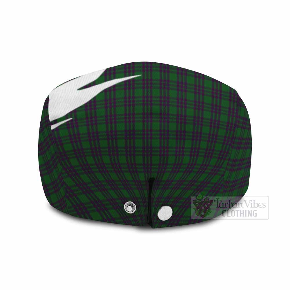 Elphinstone Tartan Loch Ness Monster Scottish Heritage Art Flat Cap, Jeff Cap