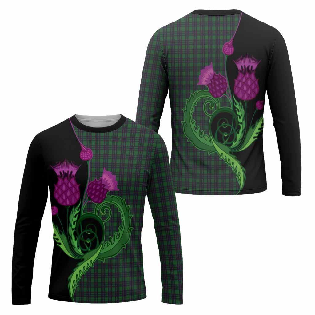 Elphinstone Tartan Long Sleeve T-Shirt Traditional Scottish Thistle
