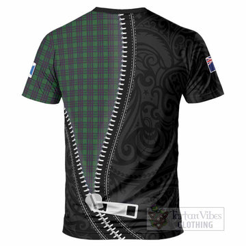 Elphinstone Tartan T-Shirt New Zealand Pattern Unique Zipper Stylized