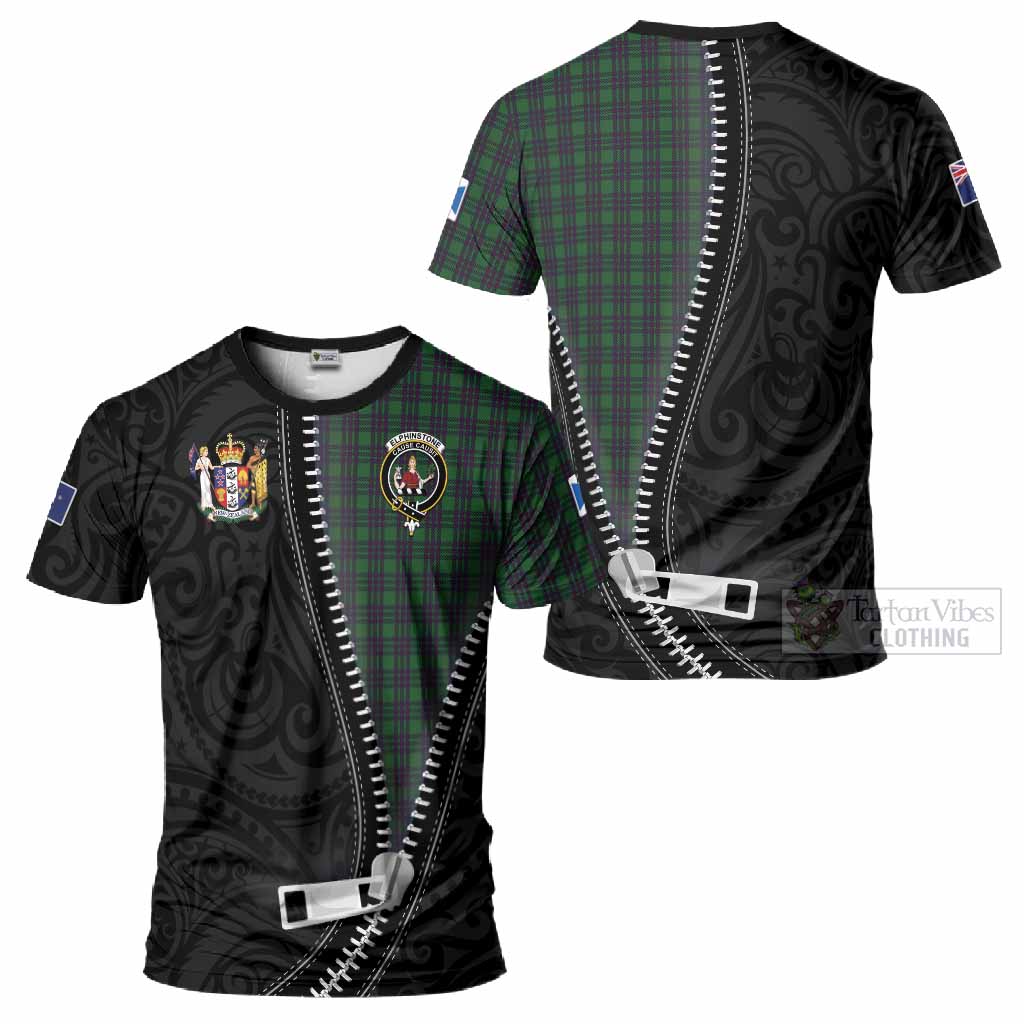 Elphinstone Tartan T-Shirt New Zealand Pattern Unique Zipper Stylized