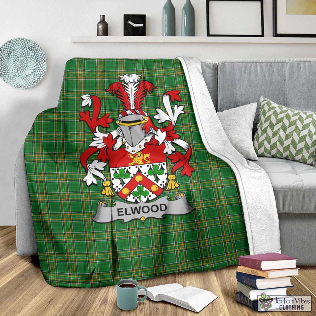 Elwood Irish Clan Tartan Blanket with Coat of Arms - Tartan Vibes Clothing