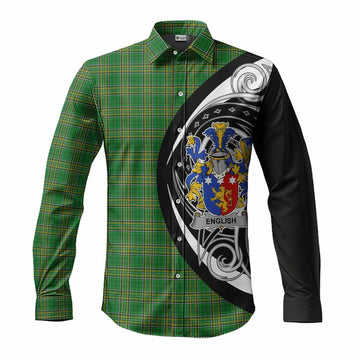 English Irish Clan Long Sleeve Button Shirt Celtic Circle Style Men's Shirt S - Tartan Vibes Clothing