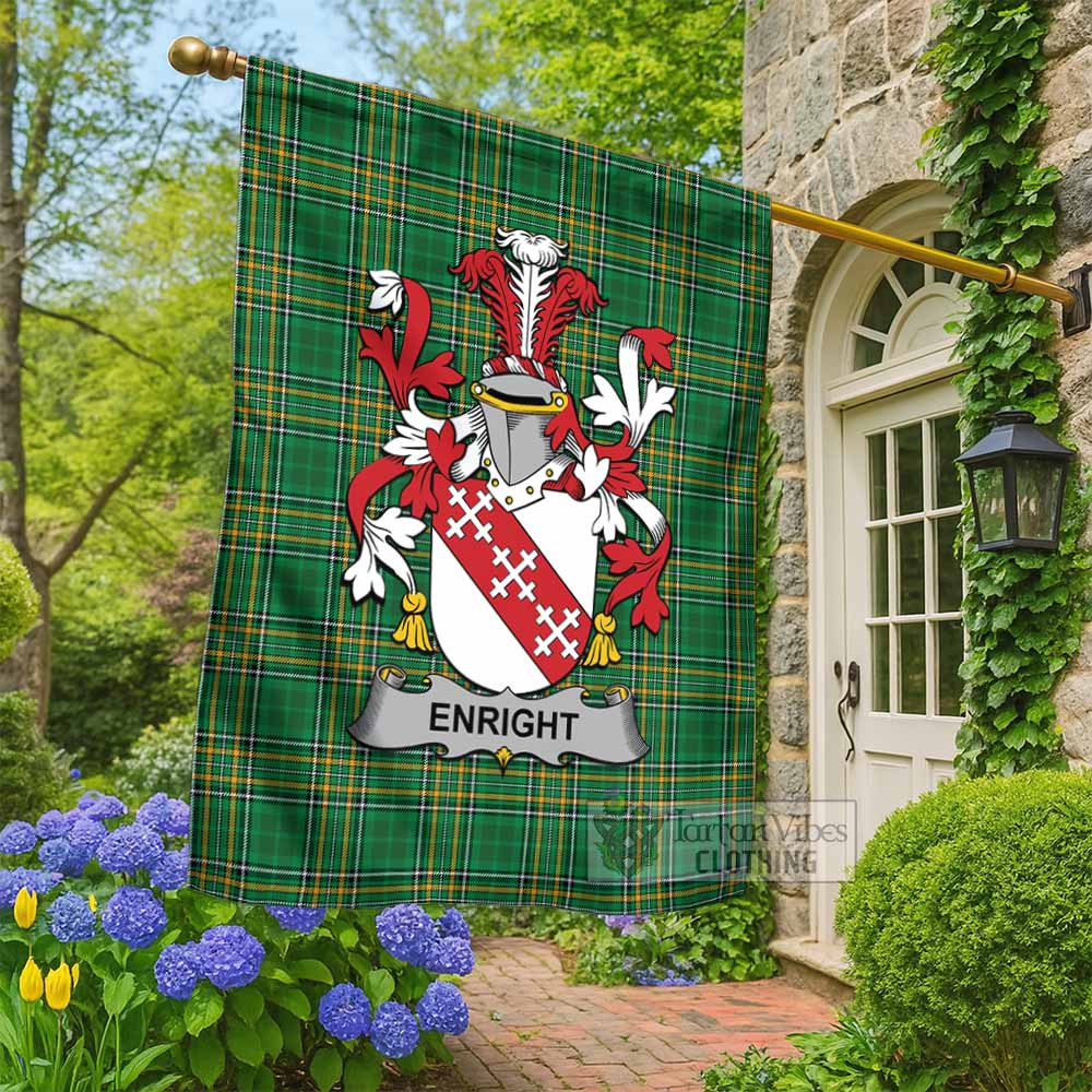 Enright Irish Clan Tartan Flag with Coat of Arms