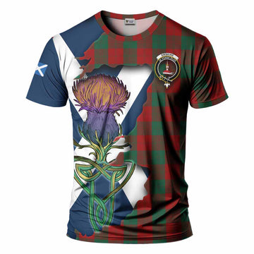 Tartan Vibes Clothing Erskine Tartan Family Crest T-Shirt Scottish Thistle Celtic Inspired
