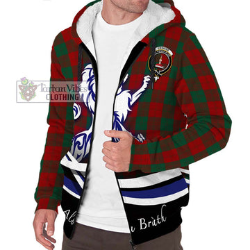 Erskine Tartan Sherpa Hoodie with Alba Gu Brath Regal Lion Emblem Unisex S - Tartanvibesclothing Shop