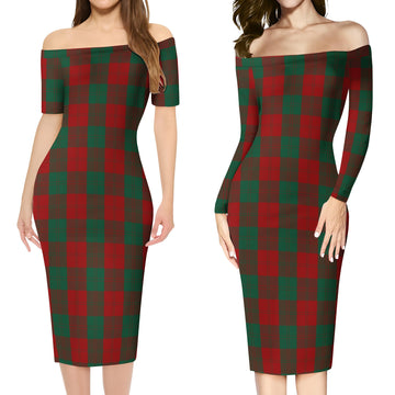 Erskine Tartan Off Shoulder Lady Dress Women's Dress - Tartanvibesclothing