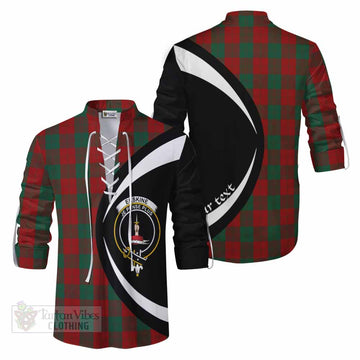 Tartan Vibes Clothing Erskine Tartan Ghillie Kilt Shirt with Family Crest Circle Style