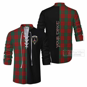Tartan Vibes Clothing Erskine Tartan Ghillie Kilt Shirt with Family Crest and Half Of Me Style