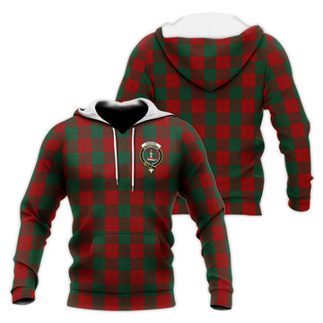 Erskine Tartan Knitted Hoodie with Family Crest