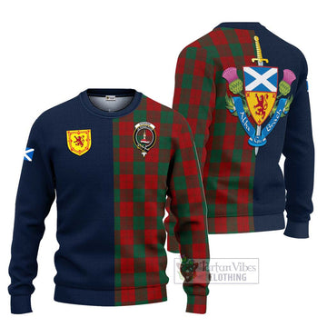 Erskine Tartan Ugly Sweater Alba with Scottish Lion Royal Arm Half Style