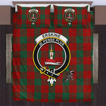 Erskine Tartan Bedding Set with Family Crest US Bedding Set - Tartan Vibes Clothing