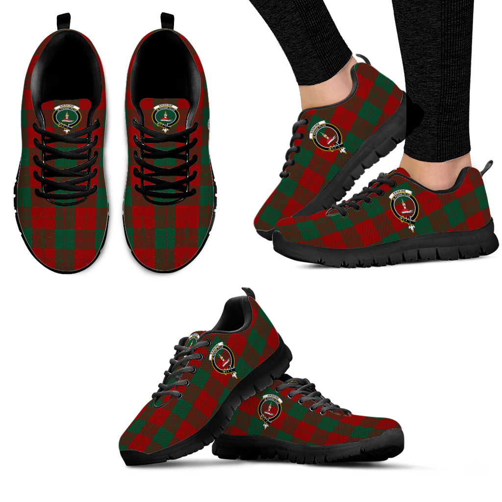 Erskine Tartan Sneakers with Family Crest - Tartan Vibes Clothing