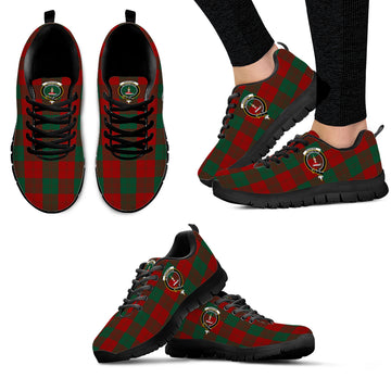 Erskine Tartan Sneakers with Family Crest - Tartan Vibes Clothing