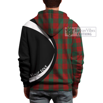 Tartan Vibes Clothing Erskine Tartan Hoodie with Family Crest Circle Style