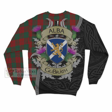 Erskine Tartan Family Crest Sweatshirt Lion Rampant Royal Thistle Shield Celtic Inspired